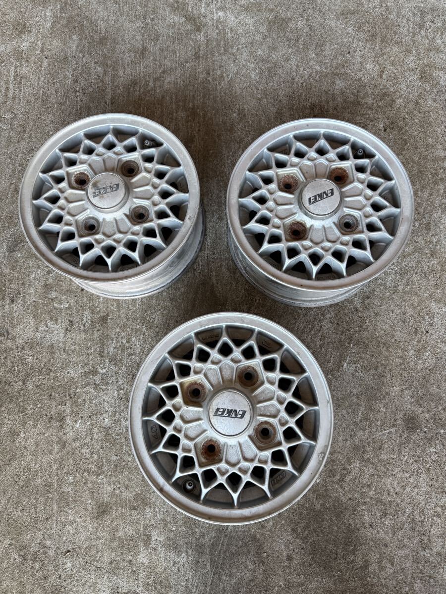 当時物ENKEI エンケイ メッシュホイール 10インチ 旧車 インテリア コレクション アンティーク 4穴拍卖