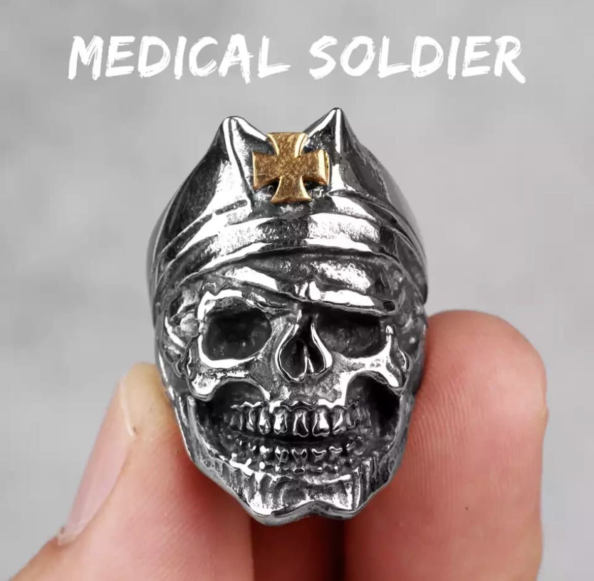 LHH992★要1サイズ選択 ドクロ指輪 リング アクセサリー 髑髏指輪 ガイコツ 骸骨 ステンレス クール ドクロ スカル 頭蓋骨拍卖