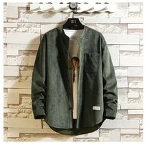 LHW1049★ コーデュロイ シャツ カジュアルシャツ メンズ 秋服シャツ 無地 トップス ビッグシルエット シャツ  長袖M-6XL拍卖