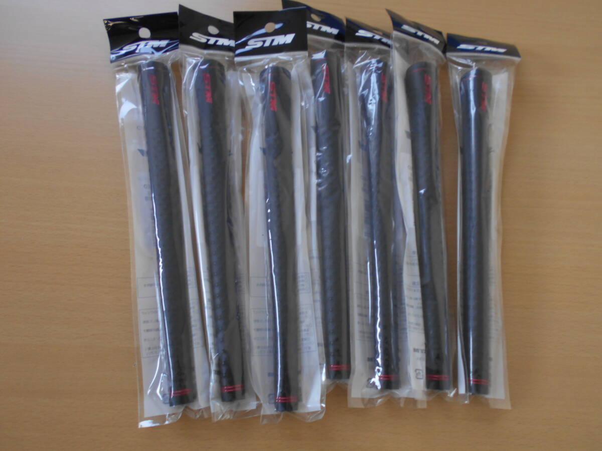 ■STMグリップ Dark Stella ブラック/レッド 7本 バックラインなし 新品■拍卖