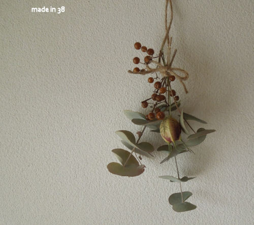 ドライフラワー ユーカリ ニゲラ ヘクソカズラ ミニスワッグ シャビー  アンティーク拍卖