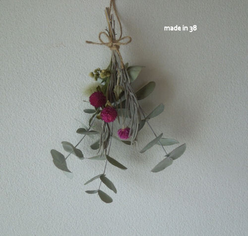 ドライフラワー ユーカリ 千日紅 スワッグ拍卖