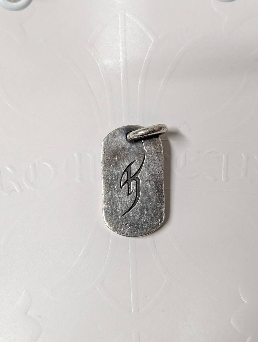 クロムハーツ CHROME HEARTS 氷室京介 ドッグタグ イニシャルK 限定 シルバー925 キーリング ペンダント トップ KYOSUKE HIMURO DOG TAG拍卖