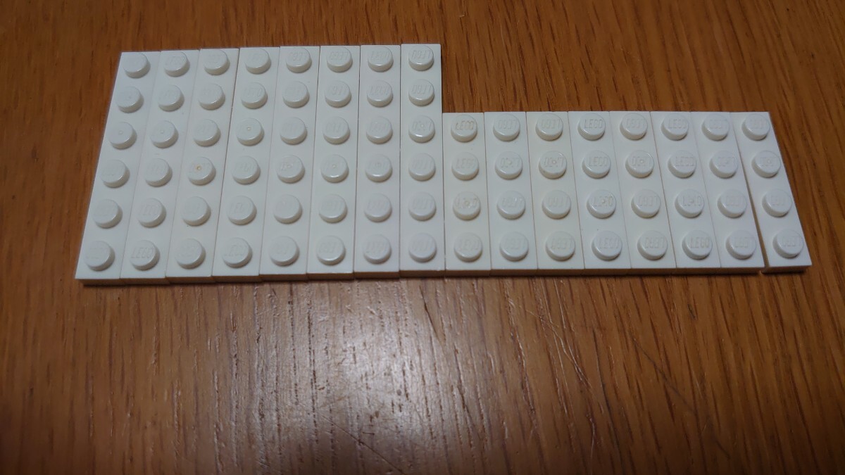 レゴ プレート 1×6が8個 1×4が8個 ホワイト拍卖