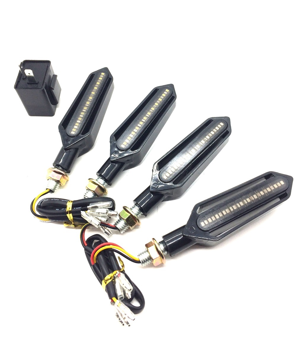 12V LED シーケンシャル 流れる ウインカー 4個 2ピン リレー 付き セット ホワイト ポジション レッド ブレーキ 汎用品拍卖