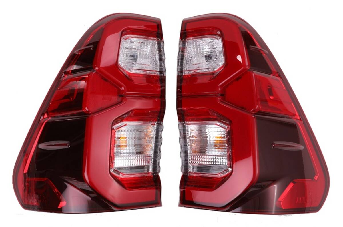 トヨタ 用 LED ファイバー テールランプ テール ライト 左右セット レッド×クリアー フルLED ハイラックス レボ GUN125 HILUX REVO 等拍卖
