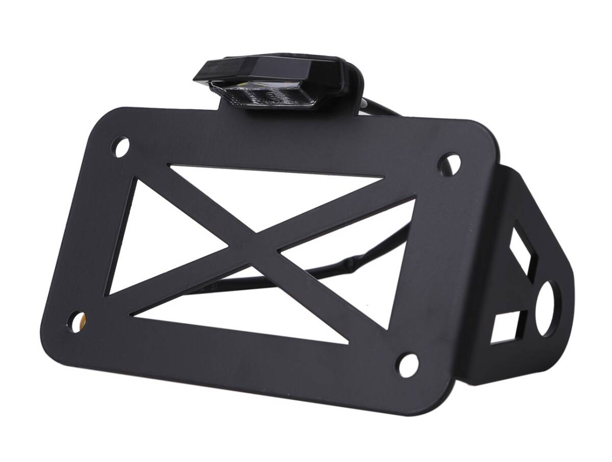 サイド ナンバー ステー LED ナンバー灯 付き サイドマウント ライセンスプレート ハーレー 汎用 カブ スティード ボバー チョッパー 等拍卖