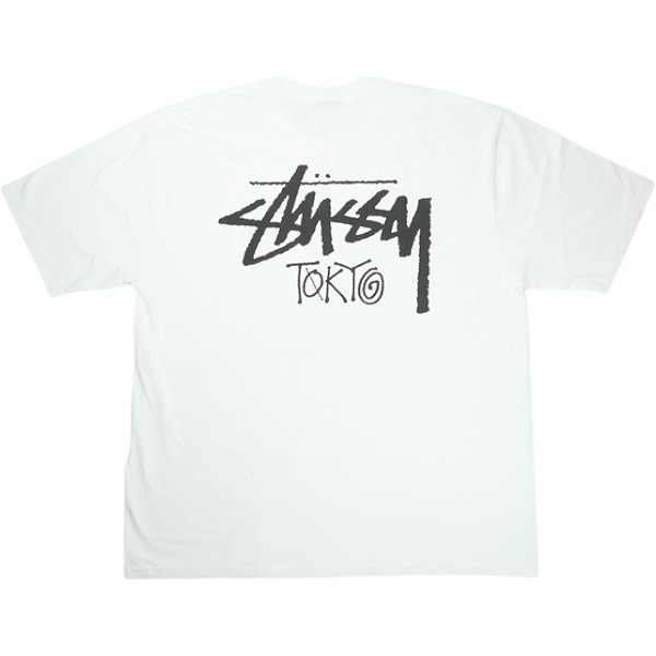 STUSSY ステューシー 25SS STOCK TOKYO TEE WHITE 東京限定Tシャツ 白 Size 【XL】 【中古品-ほぼ新品】 20820904拍卖