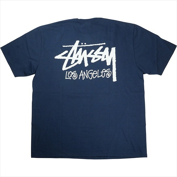 STUSSY ステューシー STOCK LOS ANGELES TEE NAVY LA限定Tシャツ 紺 Size 【XL】 【新古品・未使用品】 20828398拍卖