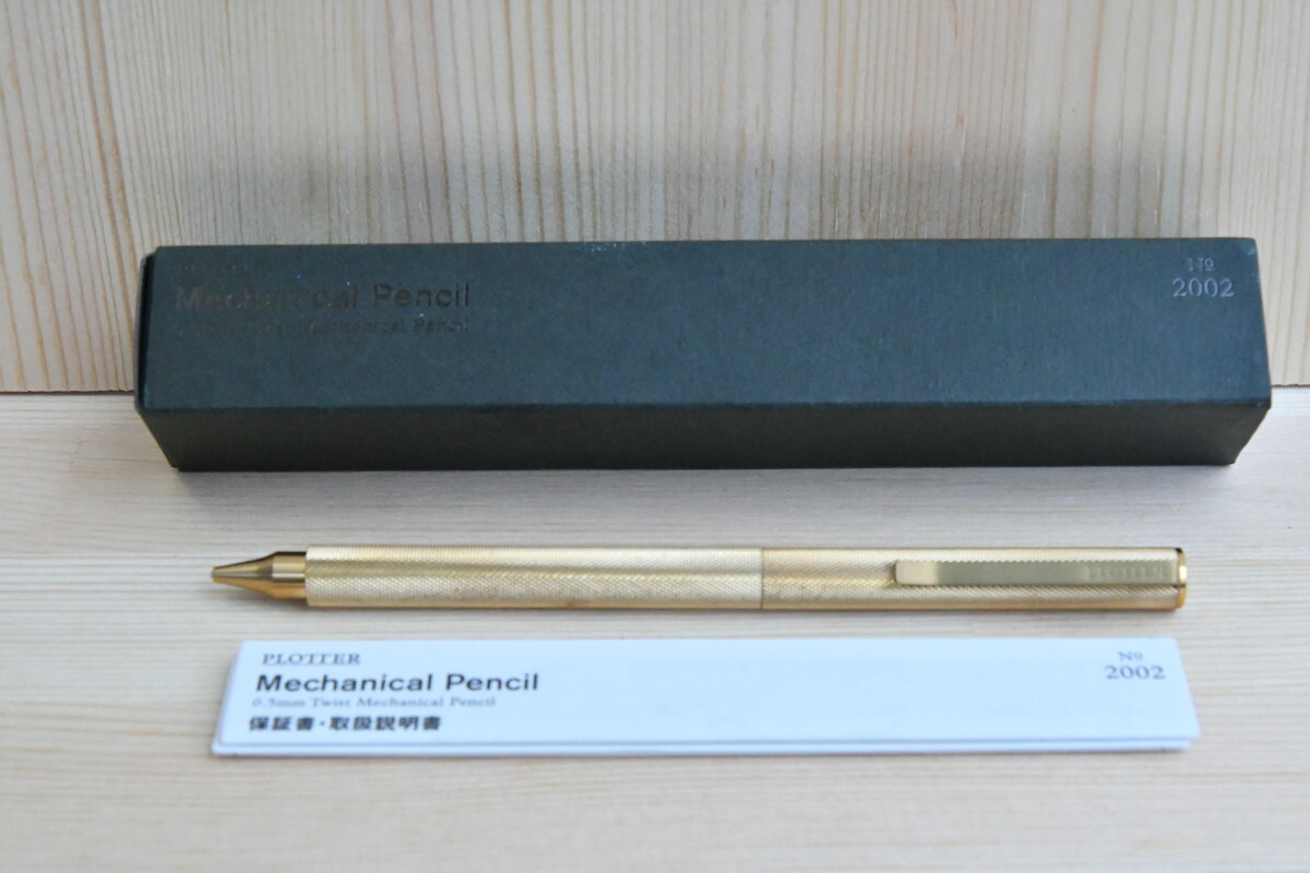 送料無料 PLOTTER Mechanical Pencil メカニカルペンシル 0.5mm ゴールド 未使用品拍卖
