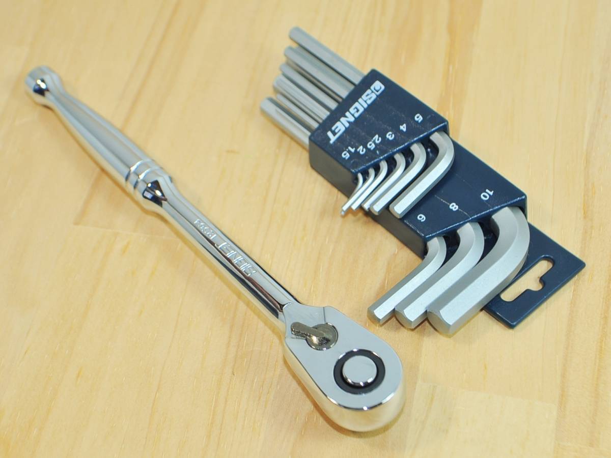 ★SIGNET 9.5sq ラチェットハンドル 六角レンチ ショート セット★3/8 シグネット拍卖