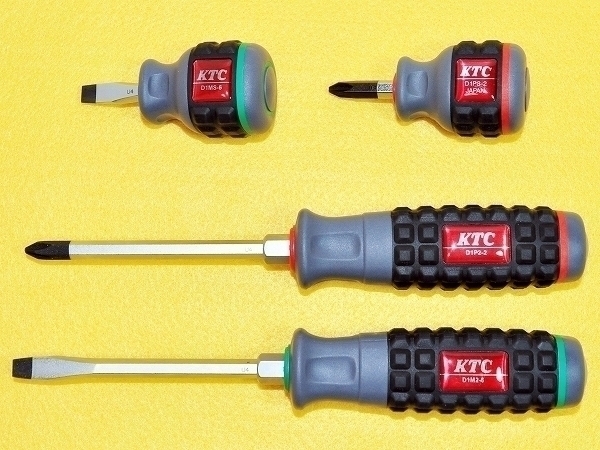★KTC 樹脂柄ドライバ 中+スタッビ ドライバー セット★貫通ドライバ スタビー♪拍卖