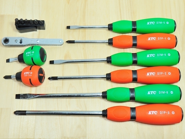 ★KTC ソフトドライバー 8本 板ラチェット TMDB8 セット●ドライバ スタッビ拍卖