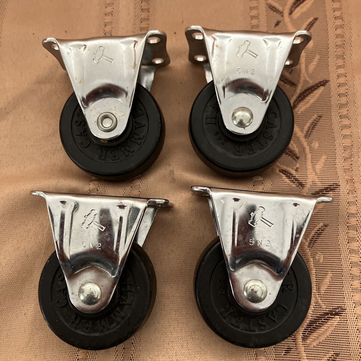 ハンマーキャスター 4個セット 5N2 Z23 台車 車輪 HAMMER CASTER カゴ まとめて 拍卖