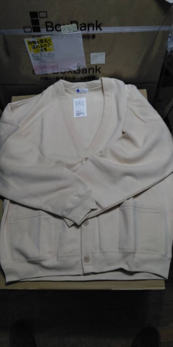 未使用自宅保管品 info. BEAUTY&YOUTH スーパービック スウェット カーディガン カラーベージュ サイズL拍卖