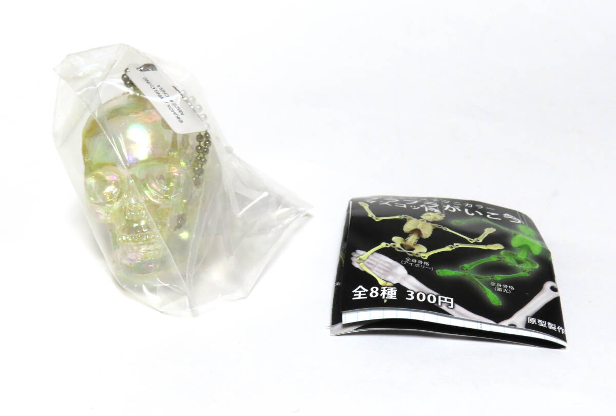 未使用・新品 プラプラがいこつ マスコット 頭蓋骨(クリア)いきもん ガチャ フィギュア サイエンステクニカラー 髑髏 ドクロ拍卖