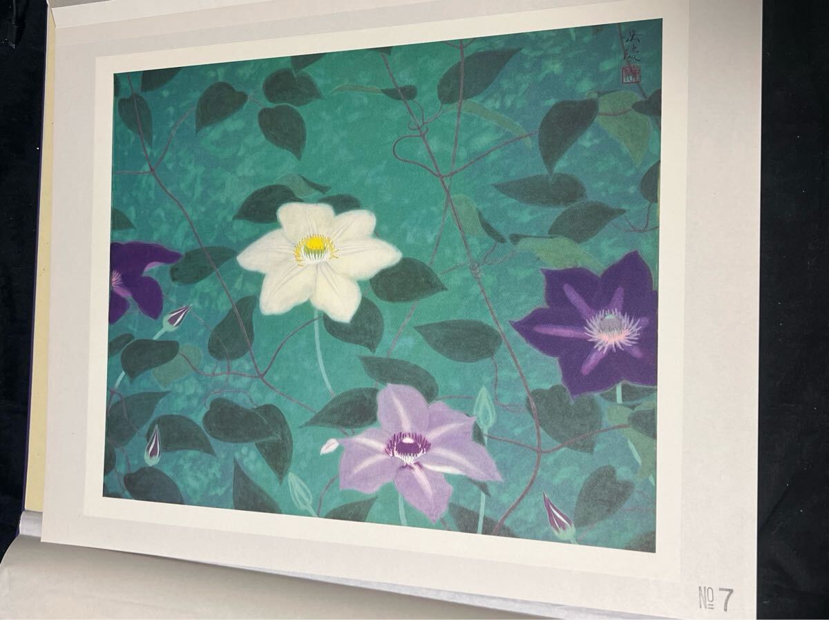 ◆印刷画 額装用豪華画 鉄線花 中村岳陵 絵のサイズ46×37 ◆7 拍卖