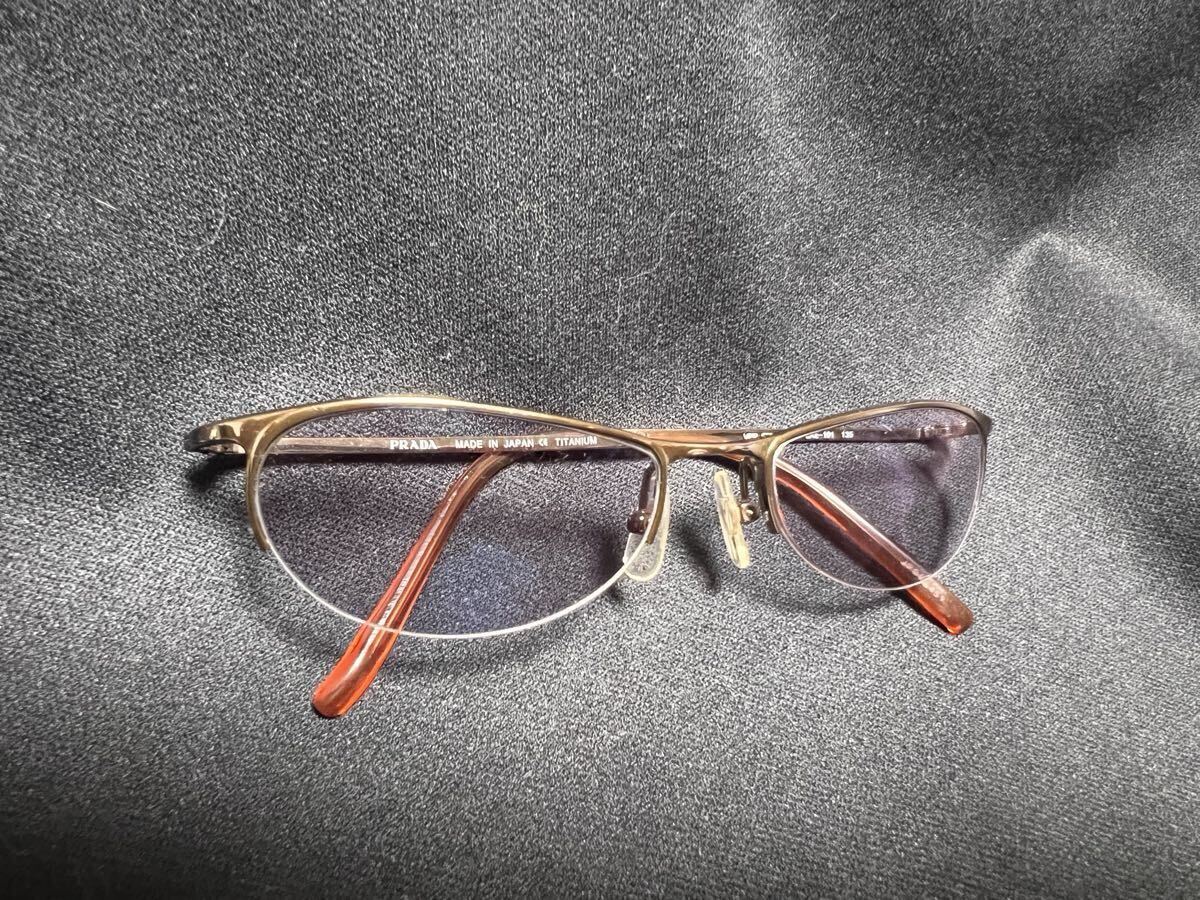 ◆ PRADA VPR 57D 8AE-1O1 52ロ18 135 メガネ 眼鏡 チタン 日本製 ◆B-3500 拍卖
