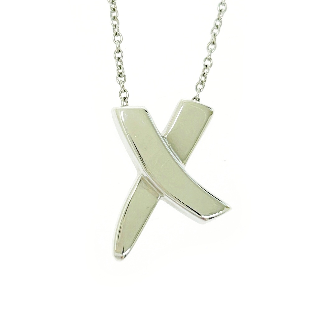 TIFFANY&Co. ティファニー シルバー パロマピカソ キス クロス ネックレス 2.6g 925刻印 483505 ネックレス拍卖