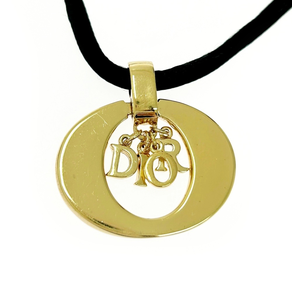 Christian Dior クリスチャンディオール GP DIORロゴ オーバル ネックレス チョーカー ゴールド 481058 ネックレス拍卖