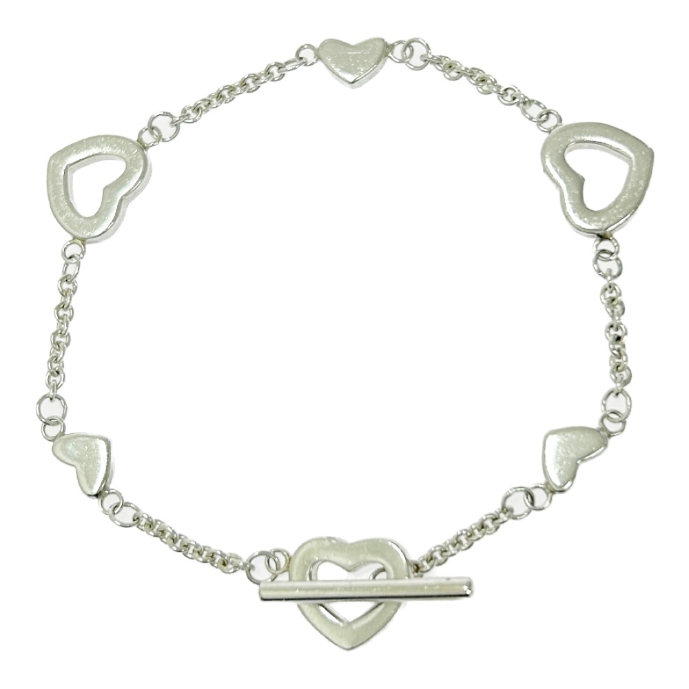 【箱付き】 TIFFANY&Co. ティファニー シルバー ハートリンク ラリアット ブレスレット 7.0g 925刻印 504942 ブレスレット拍卖