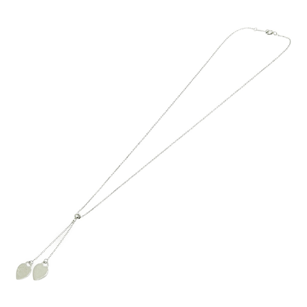 【箱付き】 TIFFANY&Co. ティファニー シルバー リターントゥ ミニ ダブルハート ネックレス 3.4g 925刻印 505056 ネックレス拍卖
