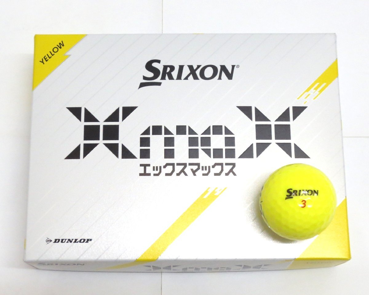 新品★ダンロップ★スリクソン XmaX エックスマックス★SRIXON★2024★飛距離追求型★イエロー★1箱★12球★1ダース拍卖