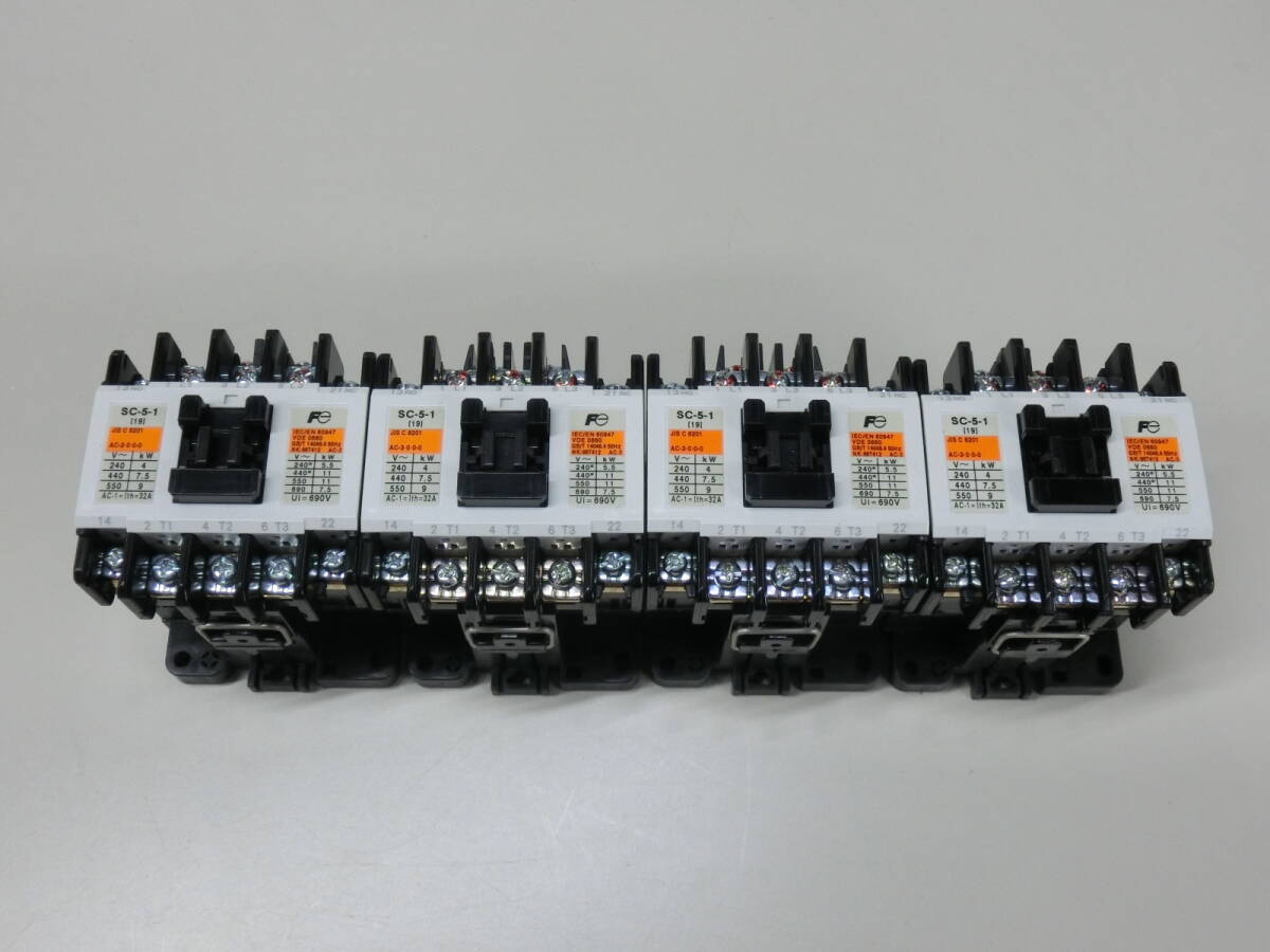 富士電機 SC-5-1 コイルAC200V 1A1B 電磁開閉器 4個 FUJI 電磁接触器拍卖