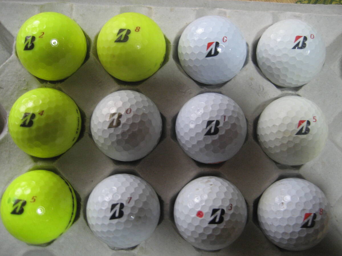 中古品 ロストボ-ル ブリヂストン ツア- B X BRIDGESTONE TOUR B X カラー混合 12個拍卖