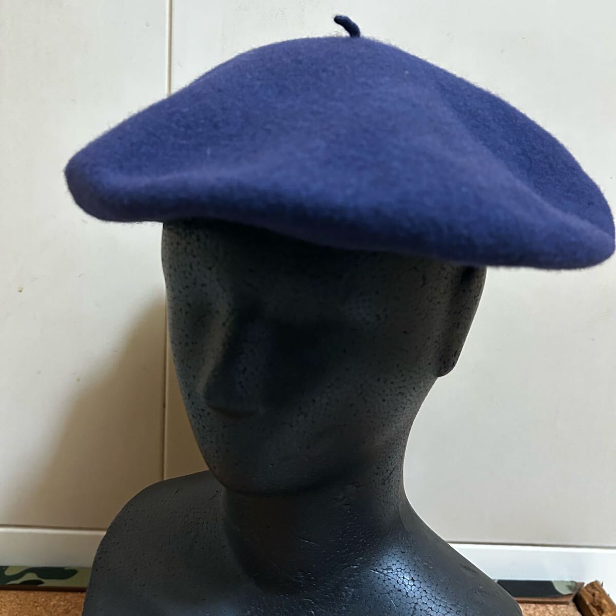 中古品 イギリス製 KANGOL ウール ベレー帽 パープル系拍卖