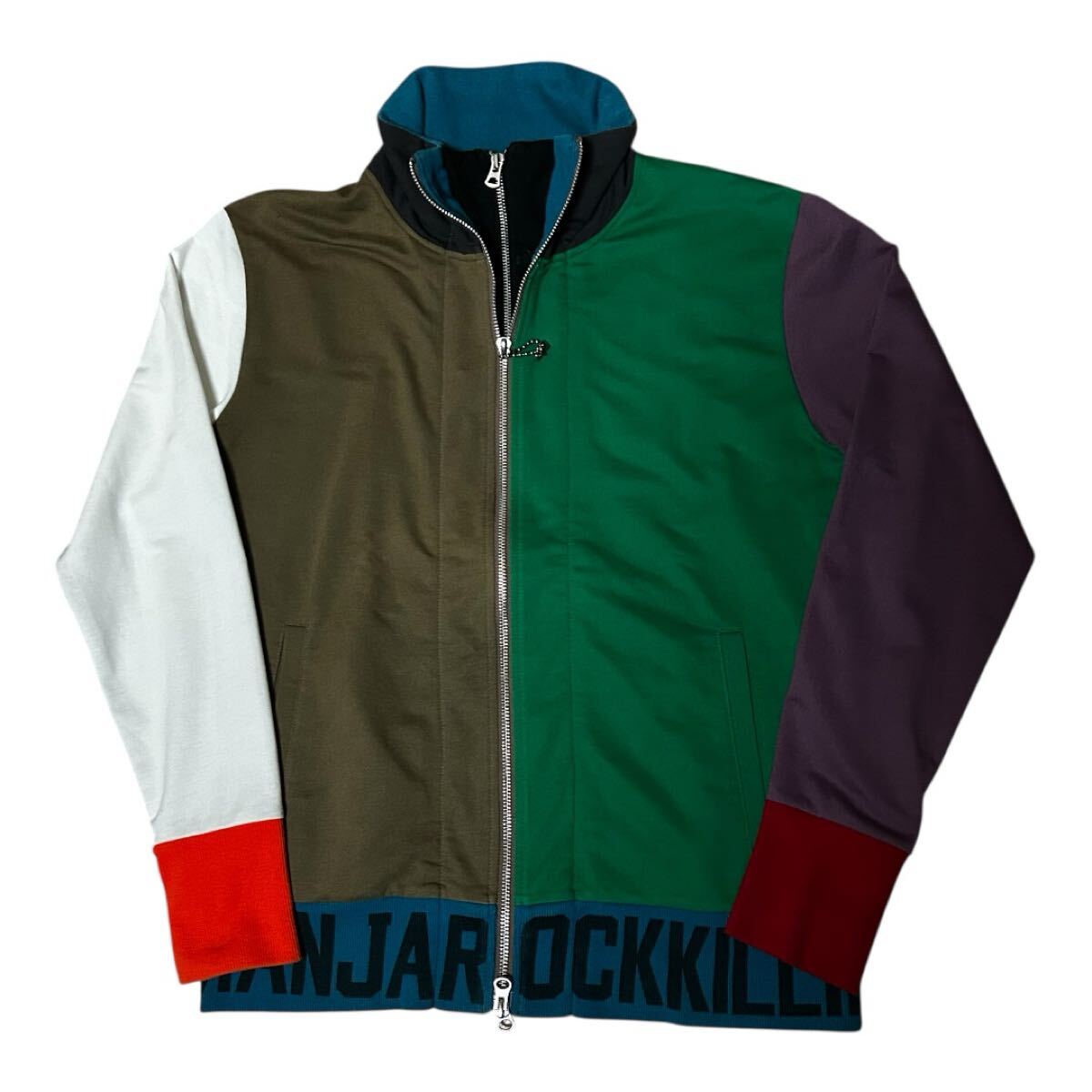 00s PPFM マルチカラー トラックジャケット 二重ジッパー L Y2K拍卖