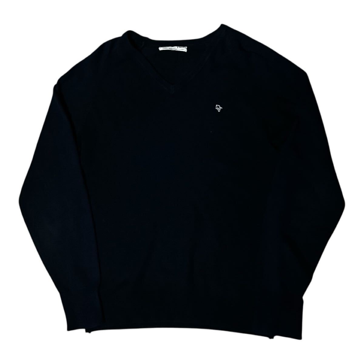70s FRANCE製 LACOSTE フレンチラコ Vネック セーター XL拍卖