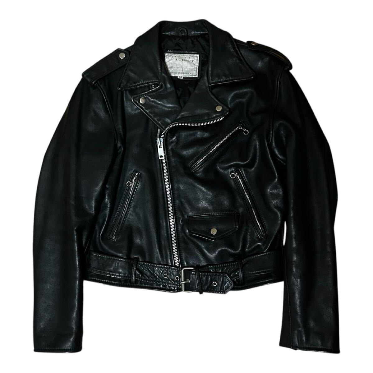 80s HOUSTON レザー ダブル ライダージャケット 40R拍卖