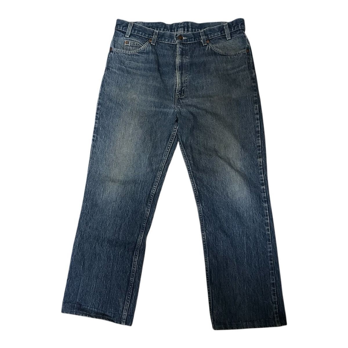 80s USA製 Levi's 40509-0250 ストライプ ジーンズ 38拍卖