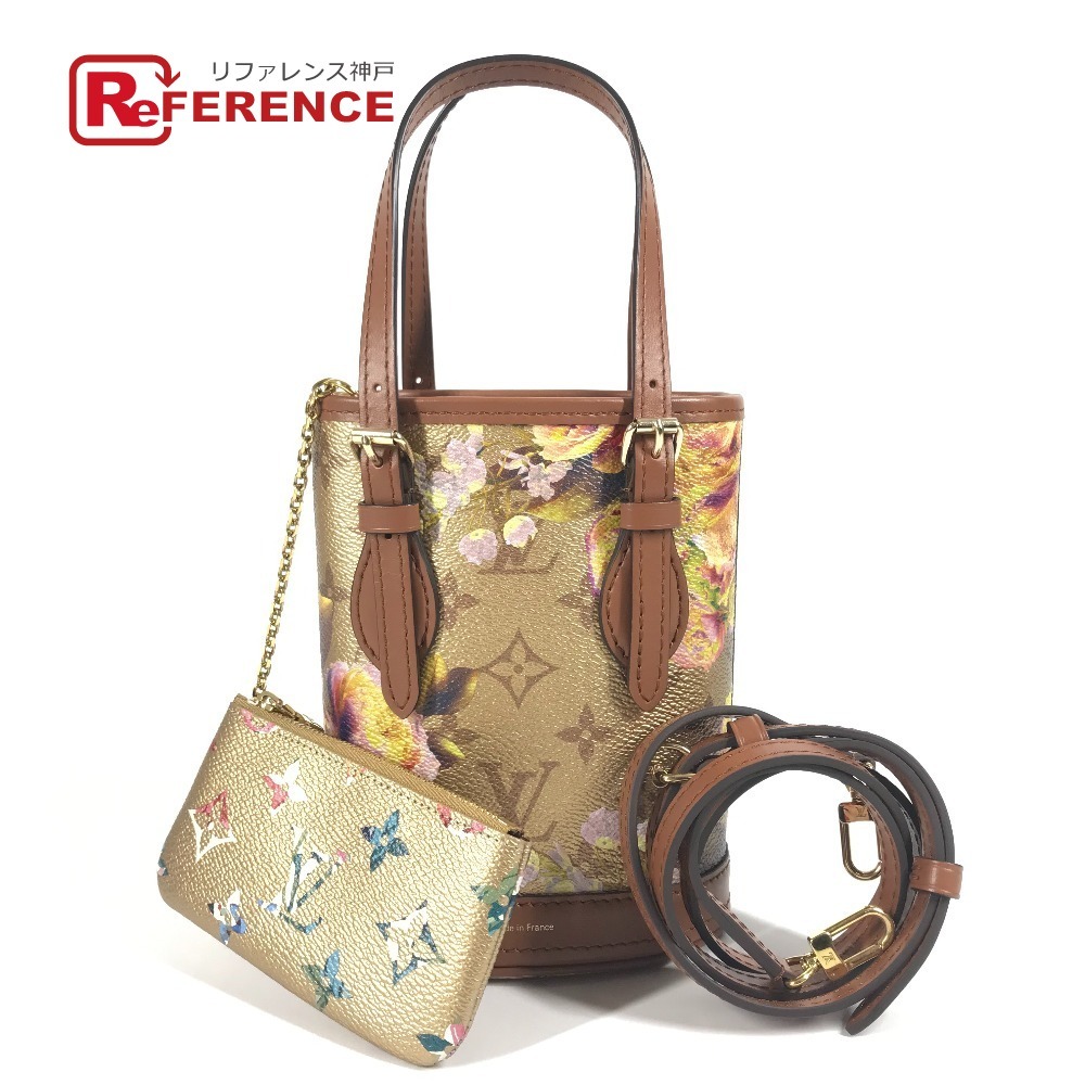 新品同様 LOUIS VUITTON ルイヴィトン M81724 ナノバケット 斜め掛け 2WAYバッグ ハンドバッグ LVガーデン ショルダーバッグ【中古】拍卖