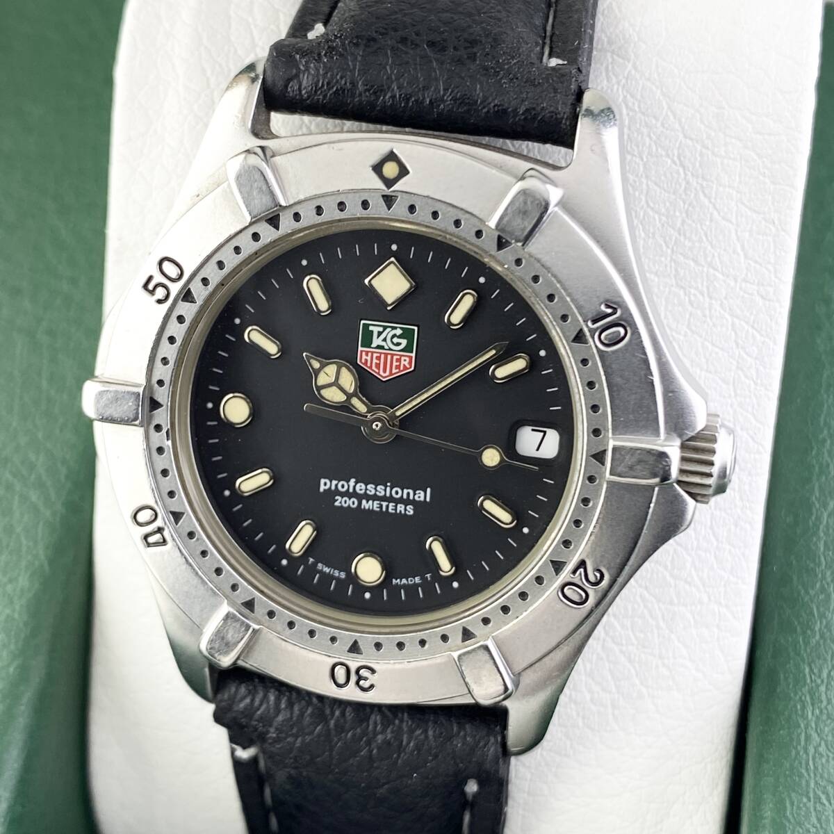 【1円〜】TAG HEUER タグ ホイヤー 腕時計 メンズ WE1210 ブラック文字盤 プロフェッショナル 200m デイト 可動品拍卖