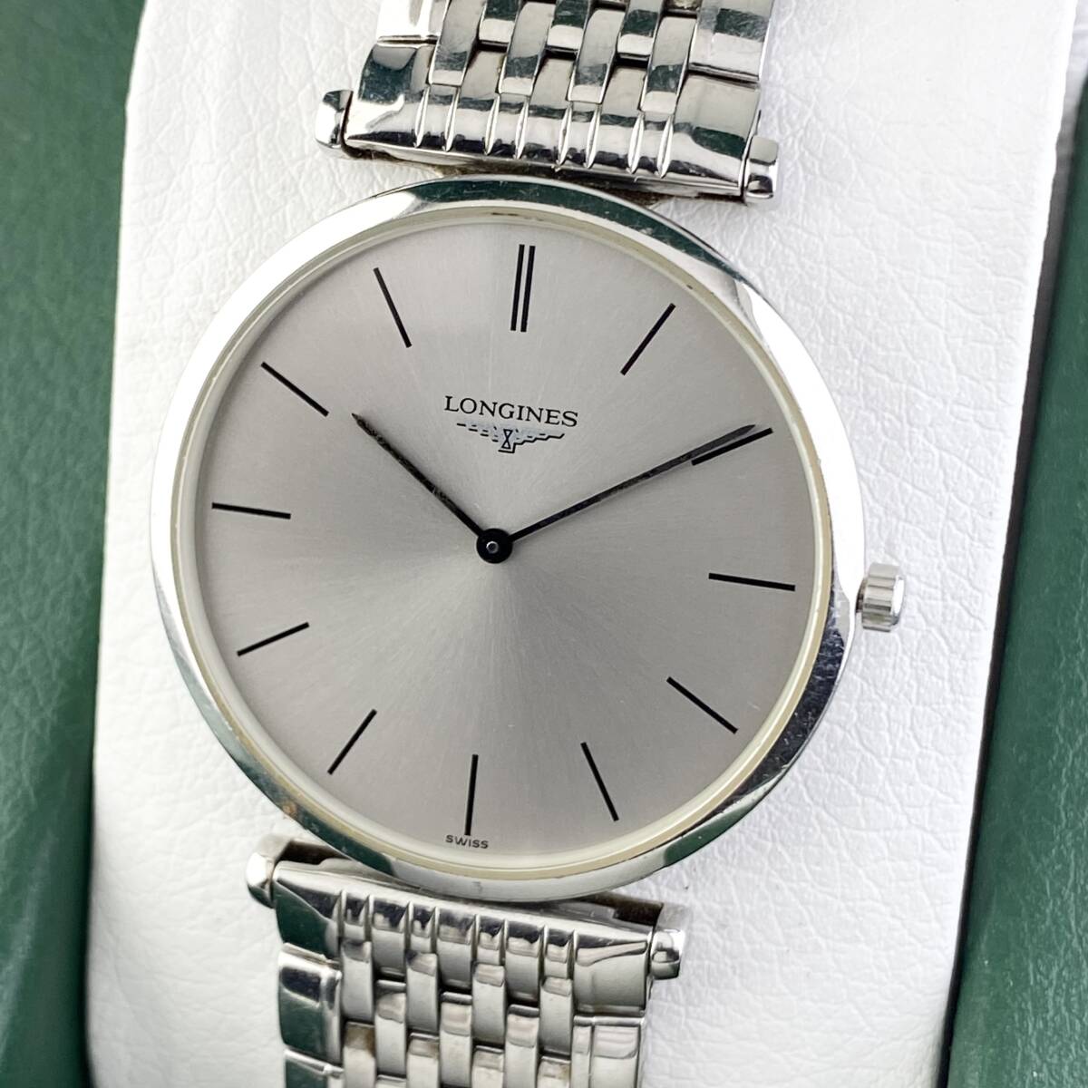【1円〜】LONGINES ロンジン 腕時計 メンズ L4.709.4 グランドクラシック シルバー文字盤 ラウンドフェイス 可動品拍卖
