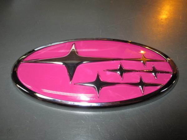 【SUBARU フォレスター SJG/SJ5 D&E型用】ラ・アンスポーツ カスタムピンクオーナメント エンブレム リヤのみ拍卖