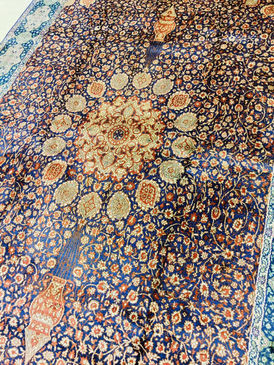 J290 ペルシャ絨毯 シルク 手織 175−270cm 49万ノット トルコ絨毯、ヘレケ好きな方へ拍卖