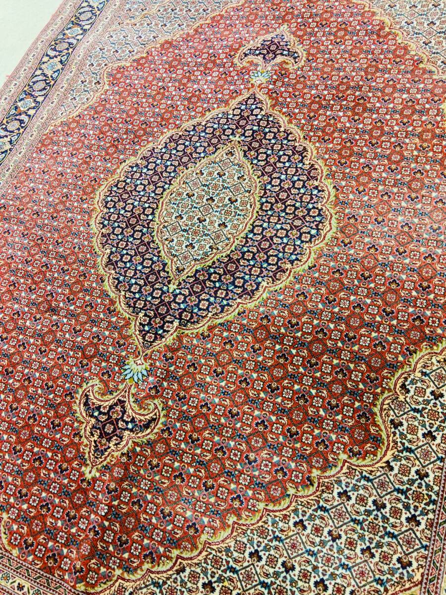 J291 ペルシャ絨毯 タブリーズ シルク&ウール 手織 マヒ 154−197cm 50RAJ トルコ絨毯、ヘレケ好きな方へ拍卖