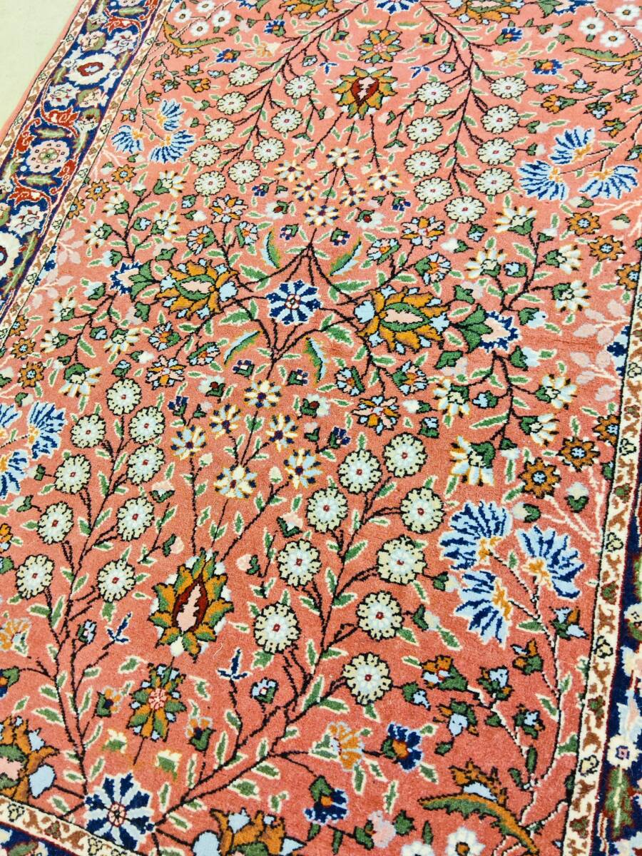 J292 トルコ絨毯 ヘレケ ウール 手織 93−130cm 64万ノット ペルシャ絨毯好きな方へ拍卖