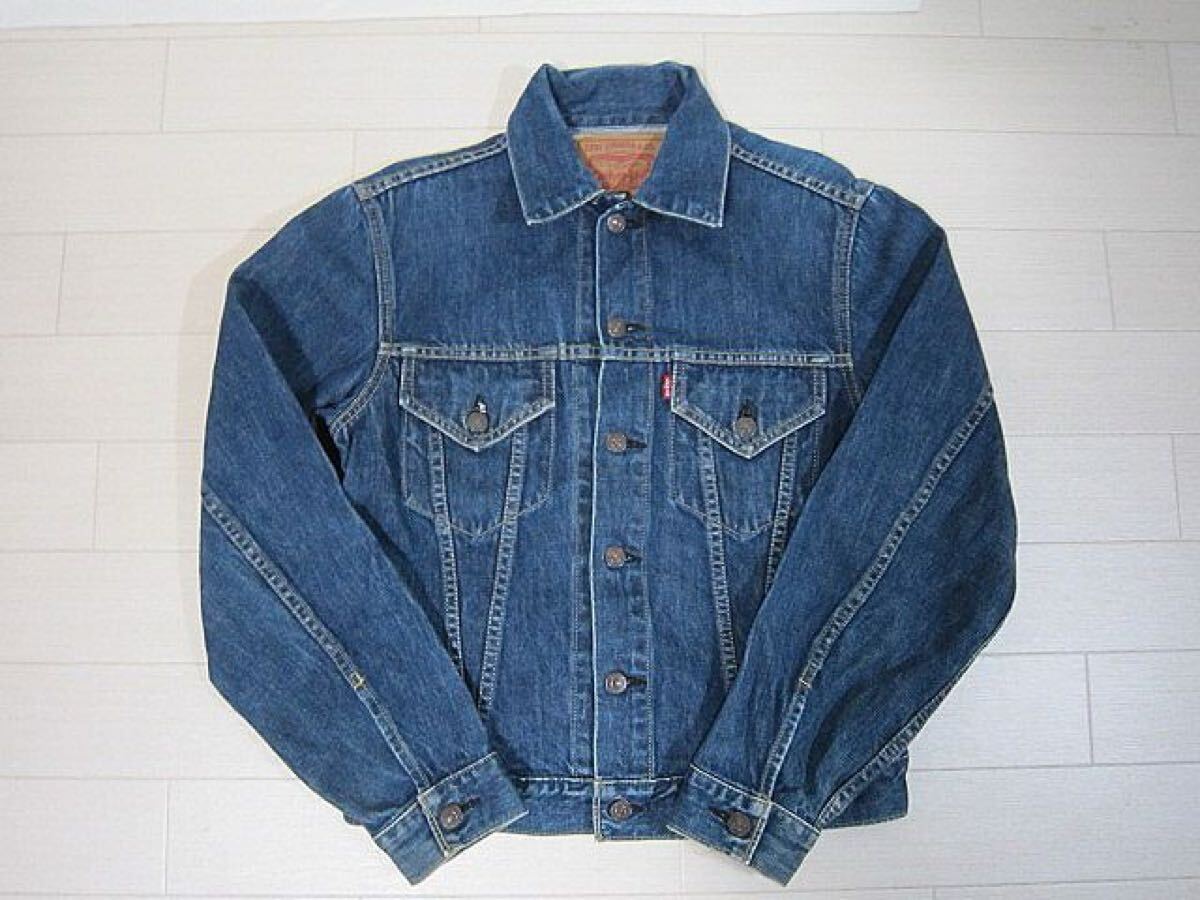 Levis リーバイス 92年 日本製 71557-0214 BIGE 刻印J02 デニムトラッカージャケット 38インチ【送料無料】YO10087IKE拍卖