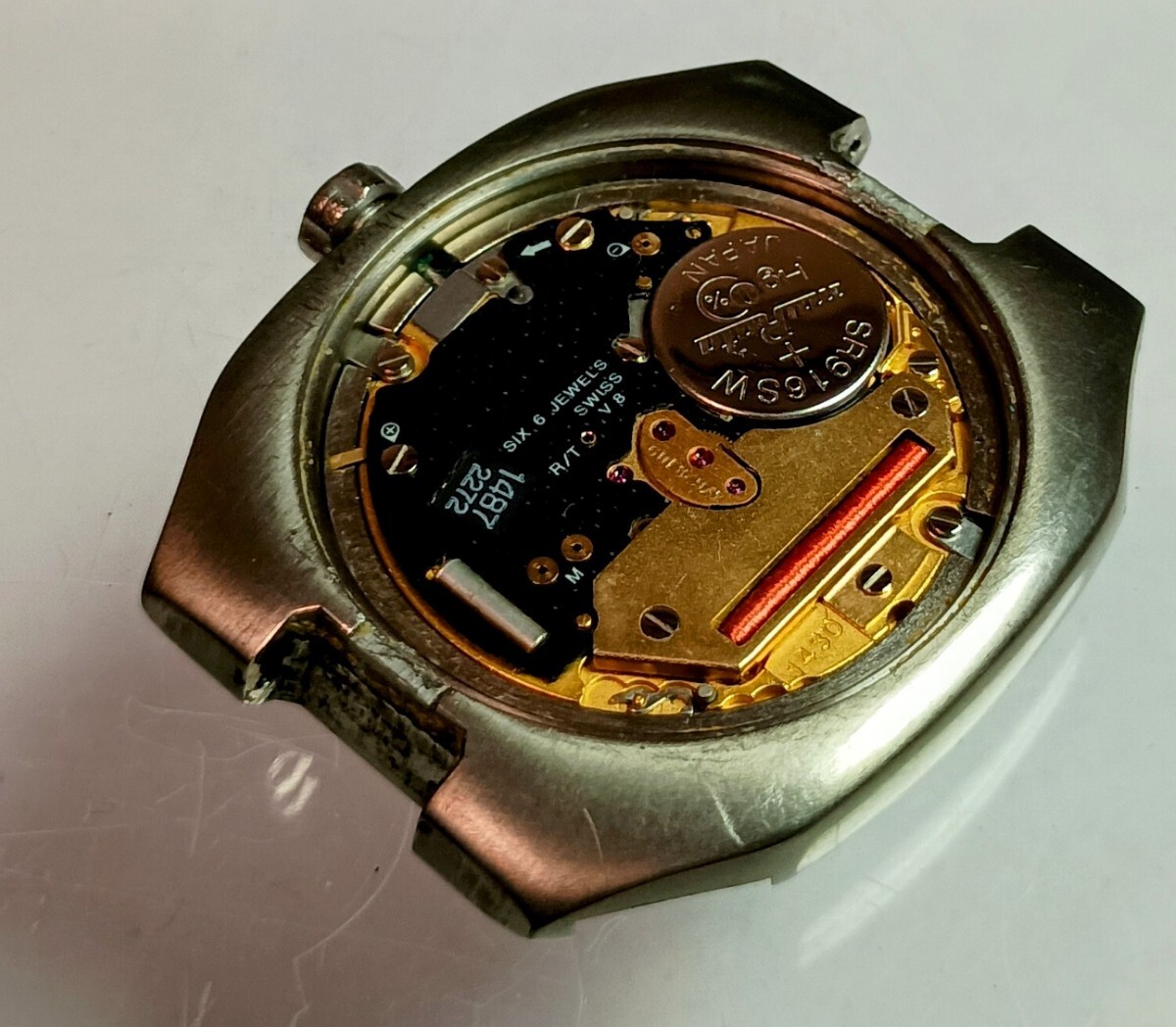 OMEGA SEAMASTER オメガ シーマスター ポラリス メンズ チタン 電池交換済 稼働 ムーブメント ケースベゼル無しジャンク品.拍卖