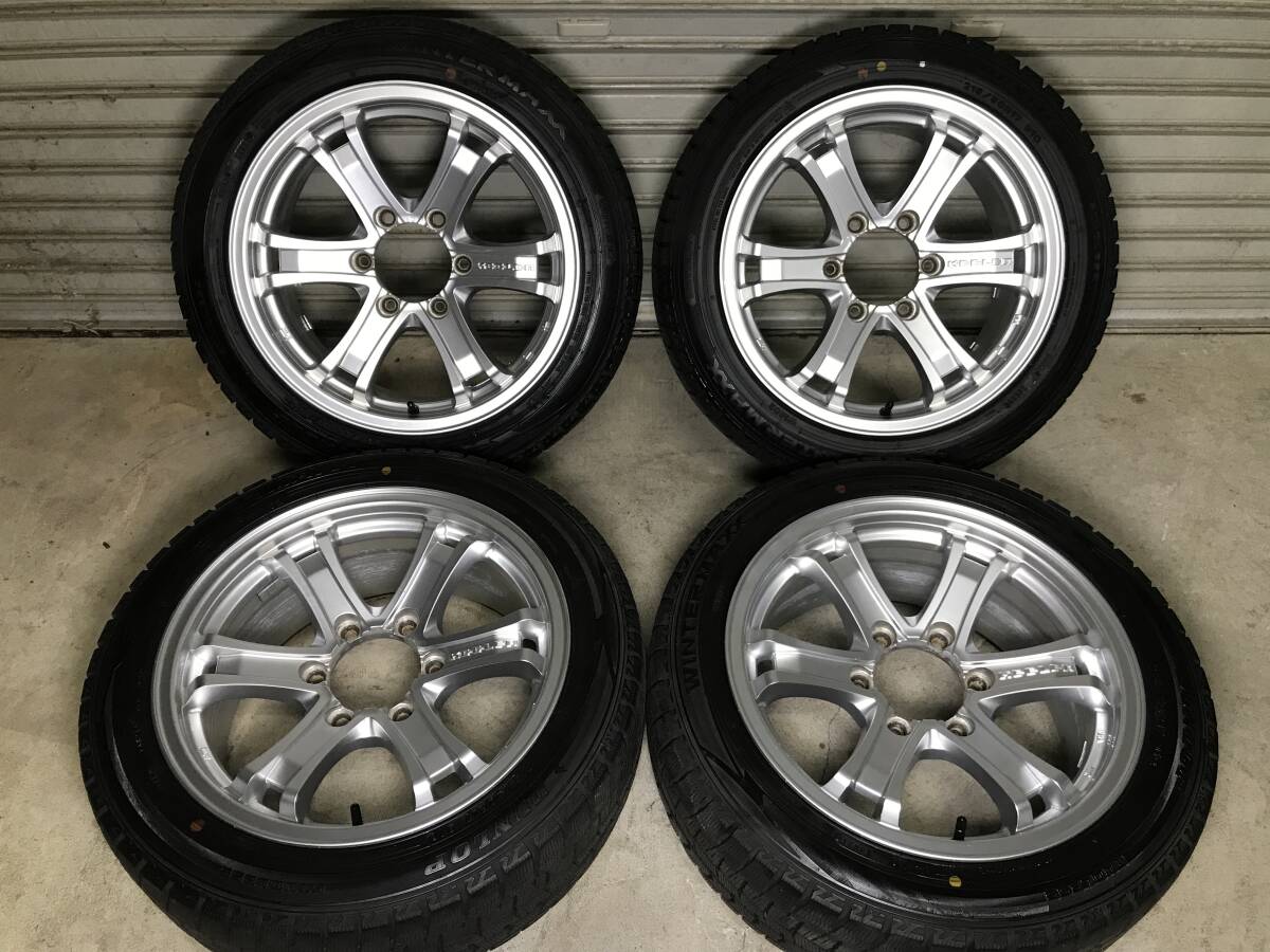 ハイエース【215/50R17】バリ山21年製ダンロップ スタッドレスタイヤ【17×7.5J+25 PCD139.7 6H 】wedsキーラーフォースアルミホイール4本拍卖