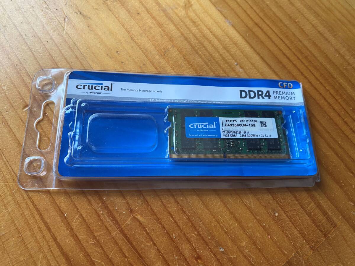 crucial 16GB×1枚 DDR4-2400 1.2V CL19 ノートPC メモリ拍卖