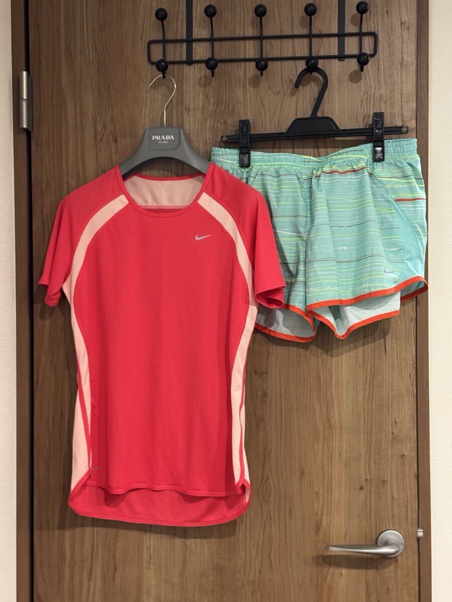 スポーツウェア ランニング エアロビクス NIKE オレンジ Tシャツ ナイキ 短パン拍卖