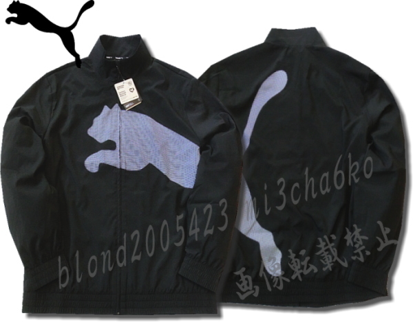 ■新品【PUMA】プーマ ゴルフに最適 BIGロゴ MOISTURE-MANAGEMENT吸水速乾 ウーブンジャケット■BK/XL(LL)拍卖