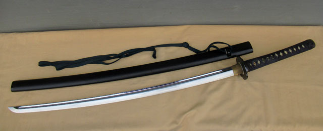 ■居合刀 刃長さ74cm 鉄鍔 縁頭(銀象嵌)■模造刀 の-54拍卖