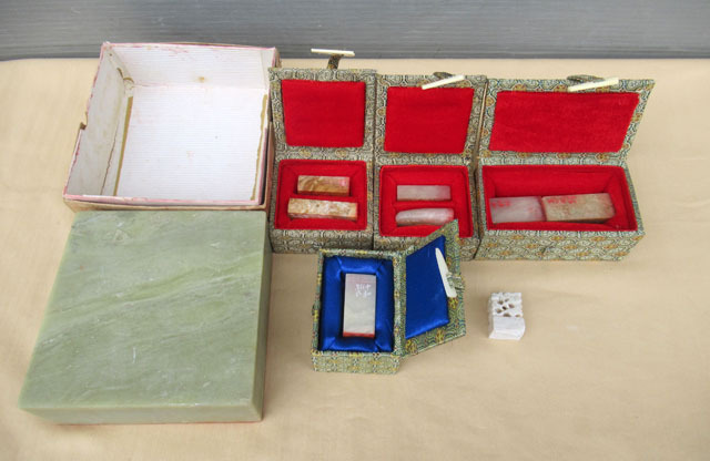 即決■中国 印材 在銘 特大 まとめて 9点 箱入り■ね-13拍卖