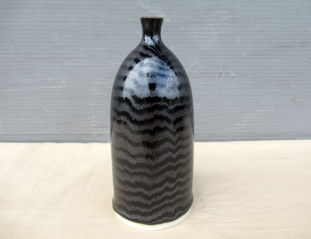 ■青木龍山 花瓶 一輪挿 天目■の-43拍卖